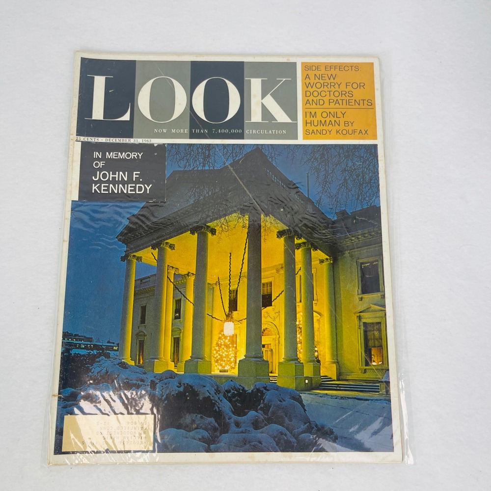 Vintage LOOK Magazine December 31 1963 JFK Memorial White House Sandy Koufax
